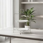 2-tier Dessert Stand Delicate 2-tier Cake Stand Reflective For Restaurants