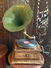 Vintage Look Hmv Gramophone Phonograph Working Antique Audio Win-up Record Play