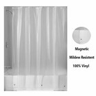 Magnetic Mildew Resistant Shower Curtain Liner 100  Vinyl Clear 70x72