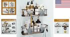 Bronze 2 Tier Corner Shower Caddies With Elegant Hooks - Rustproof Organizer