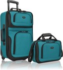 Stylish 21  Expandable Softside Rolling Carry-on Set - Teal   Convenient Design