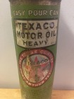 Vintage Texaco Heavy Motor Oil Easy Pour Cone Top Can - 0 5 Gallon - Port Arthur