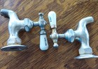 Vintage Hot   Cold Faucets With Porcelain Handles