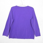 Lauren Ralph Lauren Shirt Womens 2x Purple Long Sleeve Pleated Neck Stretch Top