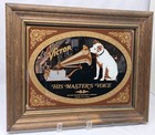 Vintage Rca Victor Nipper His Masters Voice Advertising Mirror Framed 