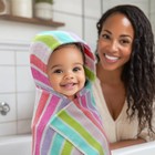 Hooded Baby Towel 100  Cotton Bath Wrap Pink Multi 24x30 Soft Absorbent Infant