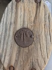 Antique Nautical Pulley Block And Tackle With Rigging Holes anchor Logo info-pix