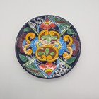 Lot Of 2 Mexican Talavera Pottery Plate 8    Hand-painted Multicolor