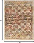 Alfombras Non-skid 4x6 Rubber Backing Floral Geometric Low Profile