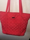 Vera Bradley Trimmed Vera Tote In Canyon Sunset Red 15   x8   x12   