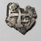 1762 Dated Cob 2 Reales Potosi Bolivia Spanish Colonial Silver Broken Flan  v675