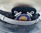 Vintage Uscg Us Coast Guard Auxillary Officer Visor Cap Hat Named Size 7-1 8