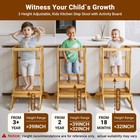 Step Stool Height Adjustable     Portable Kitchen Stool Helper With Stabilizing   