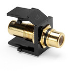 Quickport Rca  Gold-plated Connector With Black Stripe  Black  40830-bee