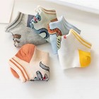 5 Pairs Boys Dinosaur Socks  Kids Cute Dino Socks  Soft Breathable Toddler Socks