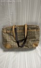 Coach Khaki Tan Canvas Signature Stripe Tote Diaper Bag F77156 Coa