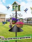 95 Inch Bird Feeder Pole With Squirrel Baffle - Adjustable Height Bird House Fee
