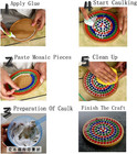 100 Pieces Bulk Mosaic Tiles Assorted Color Opaque Mosaic Glass Crafts Supplies 