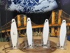 Mixed Lot Of  4  Vintage Tady Saltwater Fishing Iron Jigs    3 5 - 4 2 Ozs