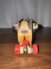 Vintage 1958 Fisher Price  barky  Boston Terrier Child Pull Toy Antique Dog 462