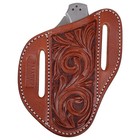 Martin Saddlery Floral Angled Tooled Leather Knife Scabbard - Large 4 7 8in L X