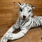Vintage Melissa   Doug Huge Stuffed White Bengal Siberian Tiger 6 Feet  72    Long