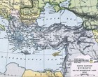 Antique Map Se Europe 1892 Turkey Greece Black Sea Ukraine Crimea Constantinople