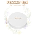 8pcs 2  Rubber Carving Blocks  Soft Linoleum Art Carving Block Round  White