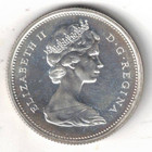 1965 Canadian Brilliant Uncirculated Proof Like Silver Caribou 25 Cent Coin