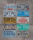 Bulk Lot Of 10 Mississippi Alabama License Plates - Colorful License Plate Tags