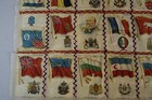 Antique Tobacco Cigarette Silk Flag Quilted Embroidered Textile Remnant 14 X 18 