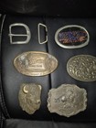 Lot Of 10 Vintage Belt Buckles Men s Assorted Variety 