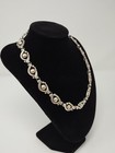 Vintage Taxco Mexico Sterling Silver Modernist Necklace 15 