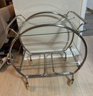 Art Deco 1930s Tubular Chrome Bar Cart-vintage-mcm