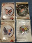 Lot Of 22 Hand Embroidery Lot Butterfly Flower Craft Project  19 New   3 Used