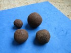 Rare scarce Lot 4 civil War Era Iron Grapeshot  Canister Shot 