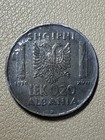 1939 Albania 0 20 Lek Stainless Steel Coin Italian Occupation Wwii King Victor