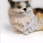  rare -vintage Calico Orange Gray White Persian Kitty Cat Molded Plaster Statue
