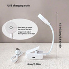Led Clip On Book Light Rechargeable Reading Lamp Portable Eyecare Desk Bed Night