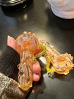Gold Fumed Glass Tobacco Pipe Color Changing Pipe Free Shipping
