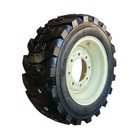 4-27x10 50-15 Sks-5 Skid Steer Tires On White gray Rims For Bobcat case   More