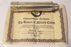 Vtg The Return Of Halley s Comet Souvenir Extending Brass Telescope 1985-1986