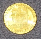     1992 Maui Trade Dollar  1 Token Hawaii - Rare Brass Test Coin - Humpback Whale
