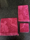 Vintage Mcm Retro Hot Pink Fieldcrest Bath Towel Set