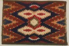 Antique Tobacco Felt Navajo Dollhouse Rug 5 1 2  X 3  Nyc Factory 2153 Usa Vtg