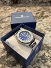 Montres Prestige Men s Quartz Diver Blue Dial Ss Bracelet Unidirectional Box