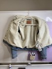 Vintage Levis Sherpa Blue Denim Jean Jacket Trucker Snap Button Women   s Small