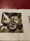 Authentic Chanel Cc Coco Logo Silver Button W Tweed Fabric Swatch Package 