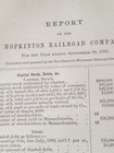 1875 Train Report Hopkinton Railroad Milford Ashland Massachusetts 