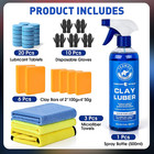 Complete Car Detailing Kit  6 Clay Bars  Lubricant Tablets   Accessories